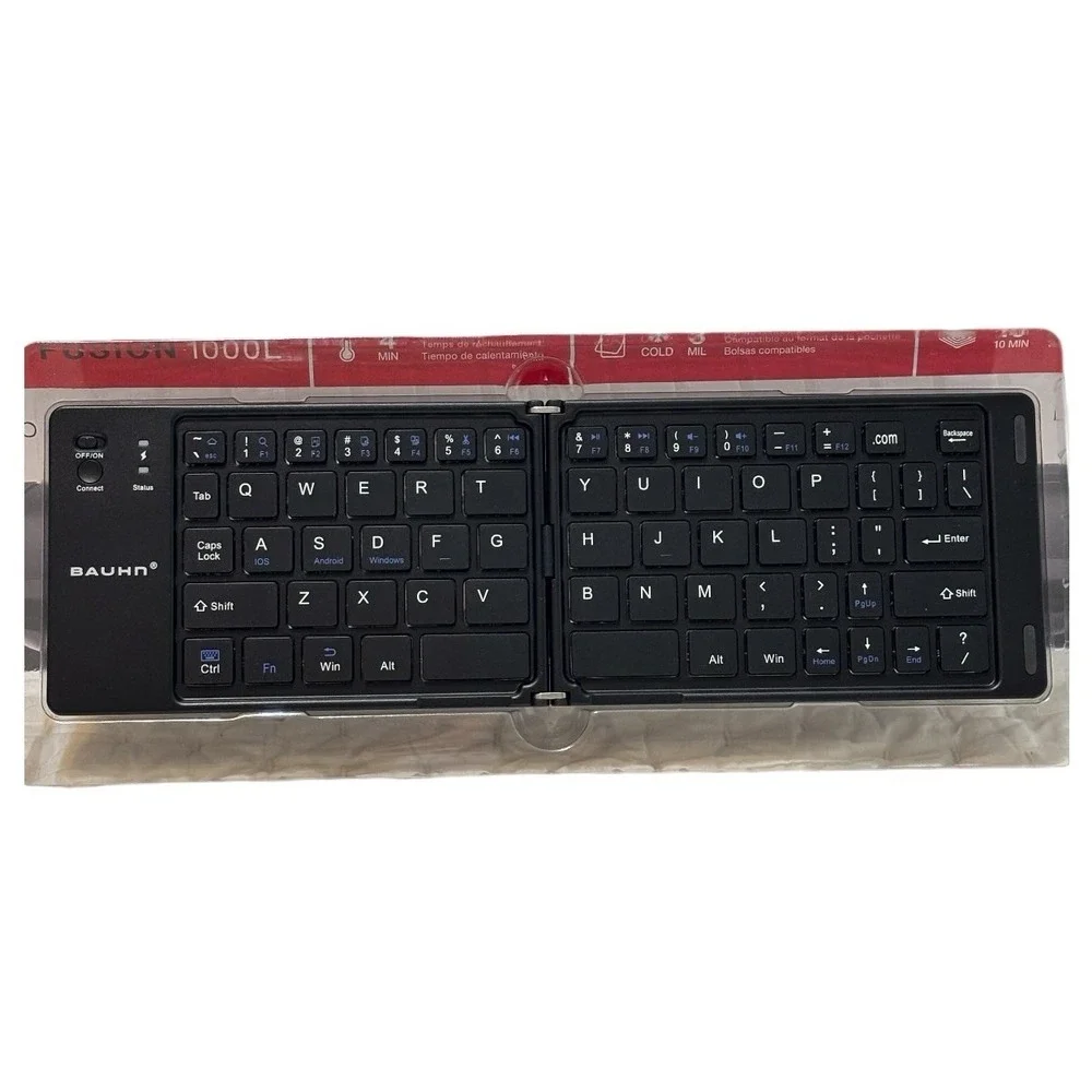 Bauhn HT720 Foldable Bluetooth Keyboard Wireless Portable USB-C w/ Box Manual